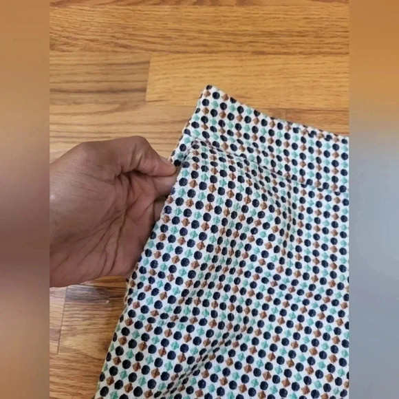 Anthropologie High Waist Multicolored Cotton Blend Georgie Scalloped Shorts(4) - Picture 6 of 11